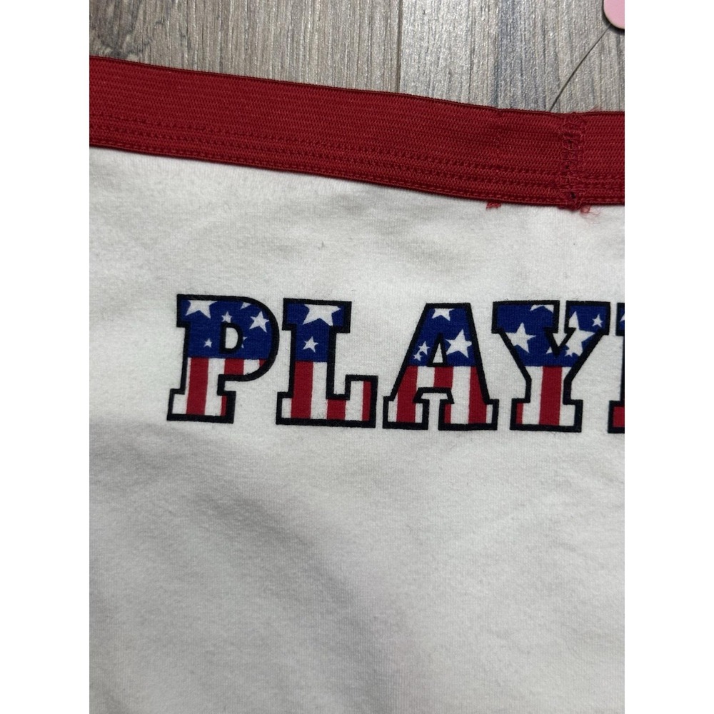 Y2K Vintage Playboy Bunny Head USA Flag Briefs Underwear Size L - Picture 3 of 15